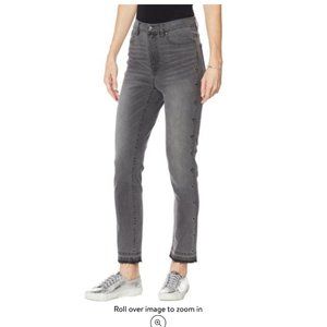 DG2 Diane Gilman Studded Release-Hem Ankle Jeans